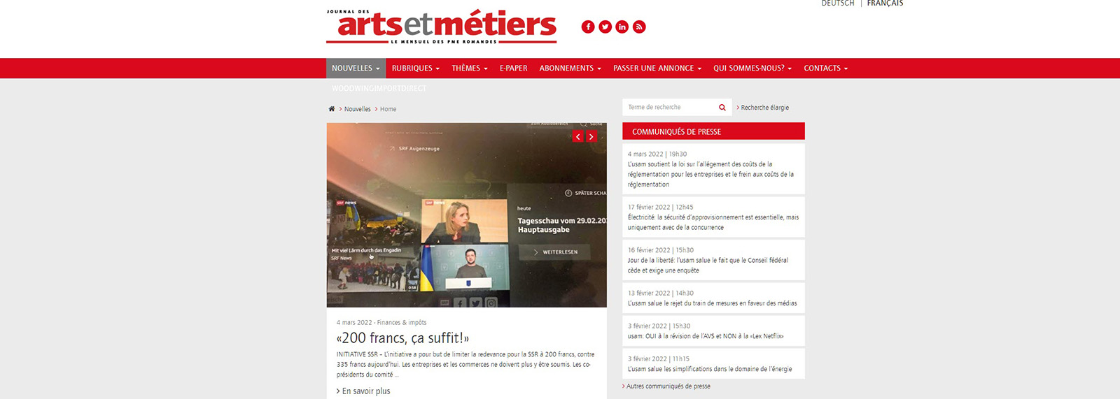 Journal des arts et métiers – Le mensuel des PME romandes