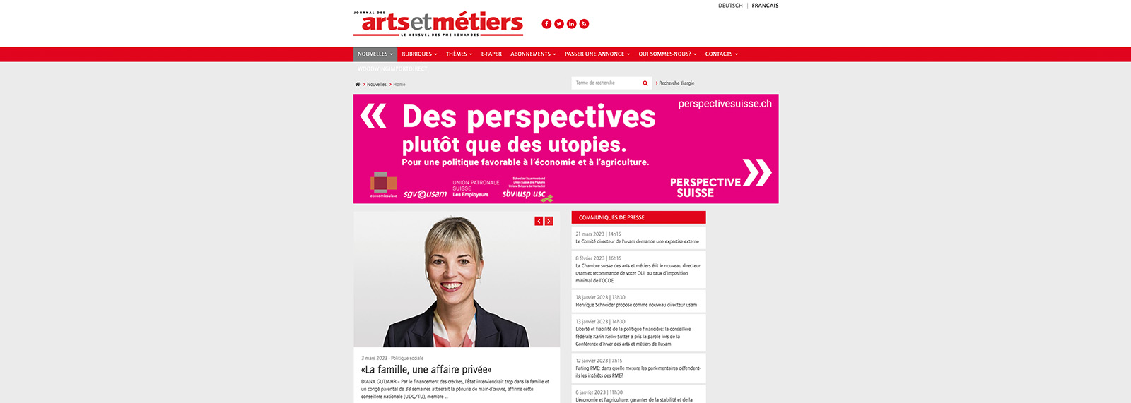 Journal des arts et métiers – Le mensuel des PME romandes